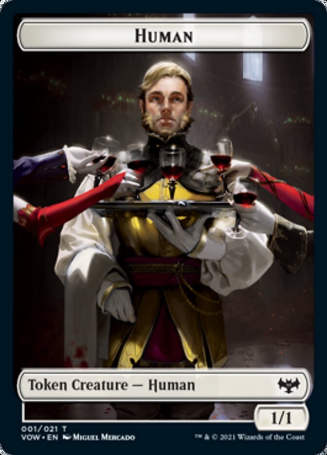 Image of Human (001) // Human (010) Double-Sided Token [Innistrad: Crimson Vow Tokens]