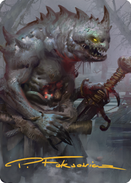 Image of Gray Slaad Art Card (Gold-Stamped Signature) [Commander Legends: Battle for Baldur's Gate Art Series]