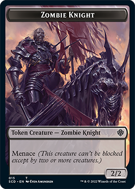 Image of Zombie // Zombie Knight Double-Sided Token [Starter Commander Decks]
