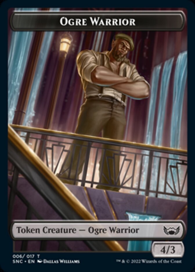 Image of Ogre Warrior // Rhino Warrior Double-Sided Token [Streets of New Capenna Tokens]