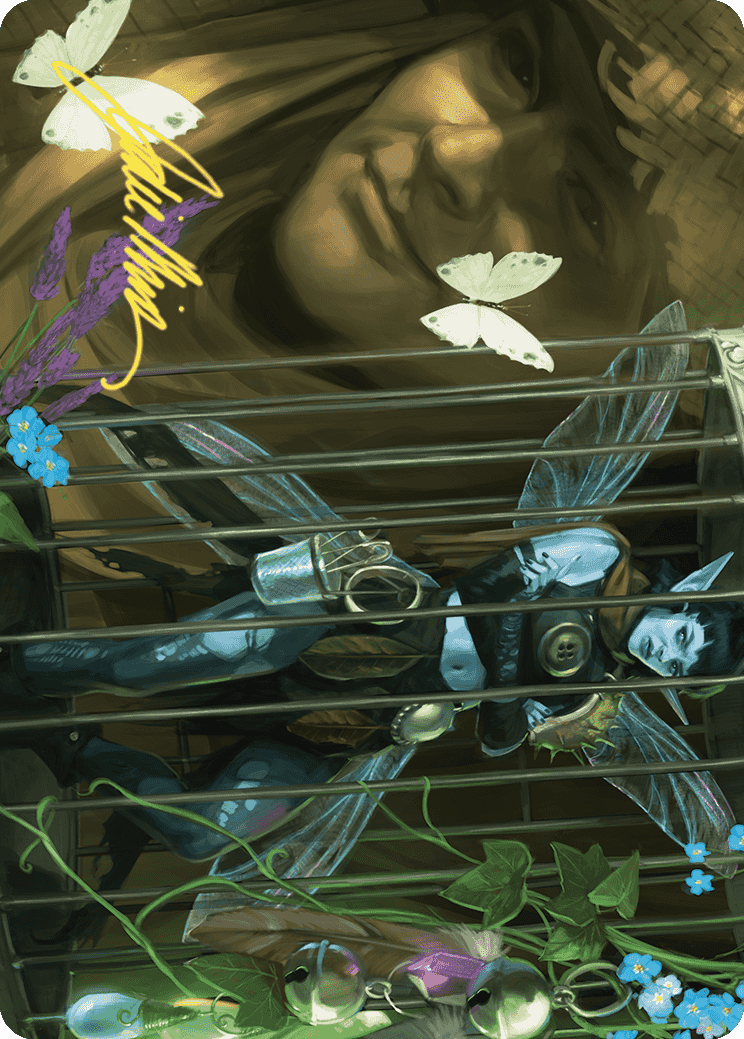 Image of Cooped Up Art Card (Gold-Stamped Signature) [Wilds of Eldraine Art Series]
