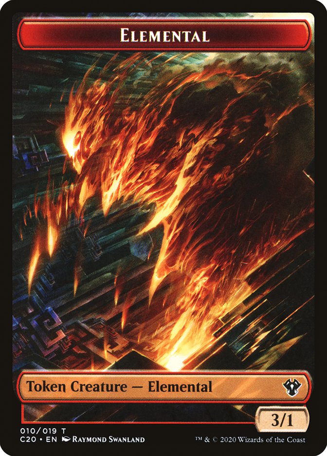 Image of Angel // Elemental (010) Double-Sided Token [Commander 2020 Tokens]