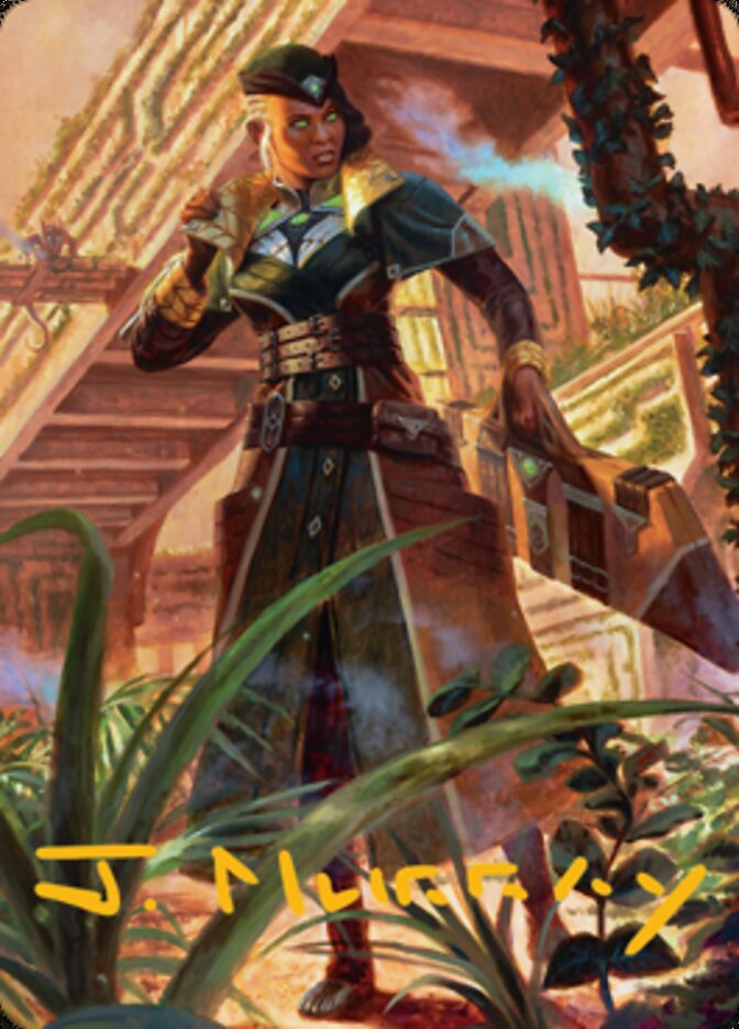 Image of Vivien on the Hunt Art Card (Gold-Stamped Signature) [Streets of New Capenna Art Series]