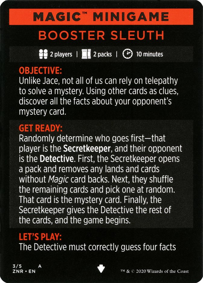 Image of Booster Sleuth (Magic Minigame) [Zendikar Rising Minigame]