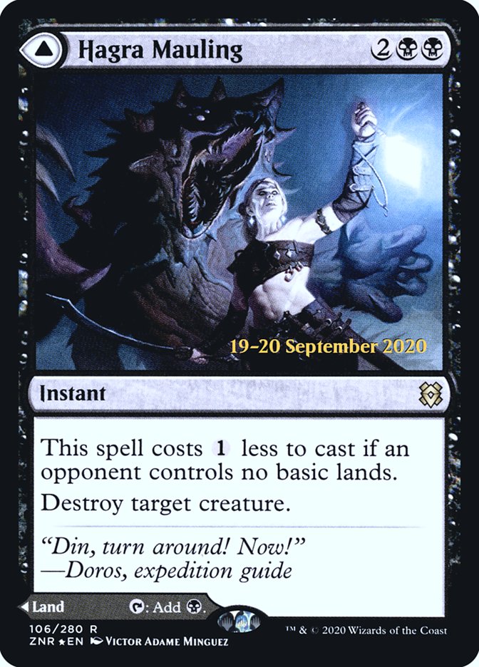 Image of Hagra Mauling // Hagra Broodpit [Zendikar Rising Prerelease Promos]