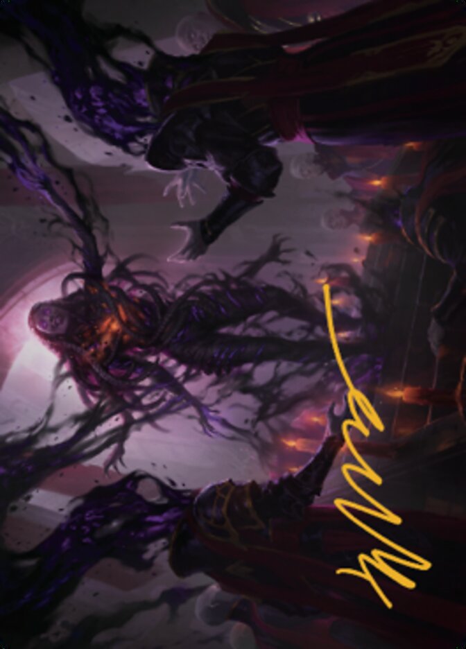 Image of Braids, Arisen Nightmare Art Card 1 (Gold-Stamped Signature) [Dominaria United Art Series]