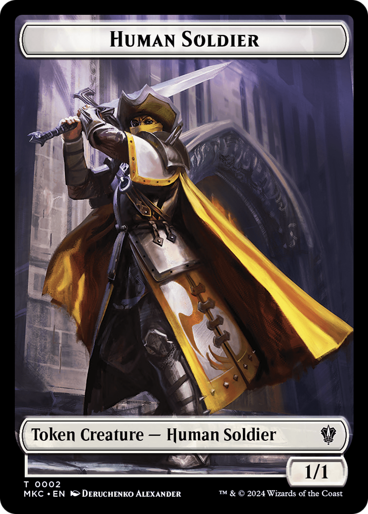 Image of City's Blessing // Human Soldier Double-Sided Token [Murders at Karlov Manor Commander Tokens]