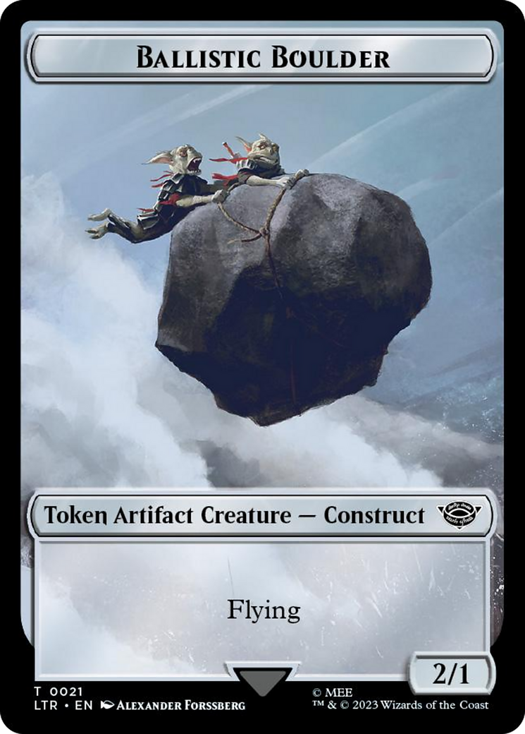 Image of Ballistic Boulder // Food (0023) Double-Sided Token (Surge Foil) [The Lord of the Rings: Tales of Middle-Earth Tokens]