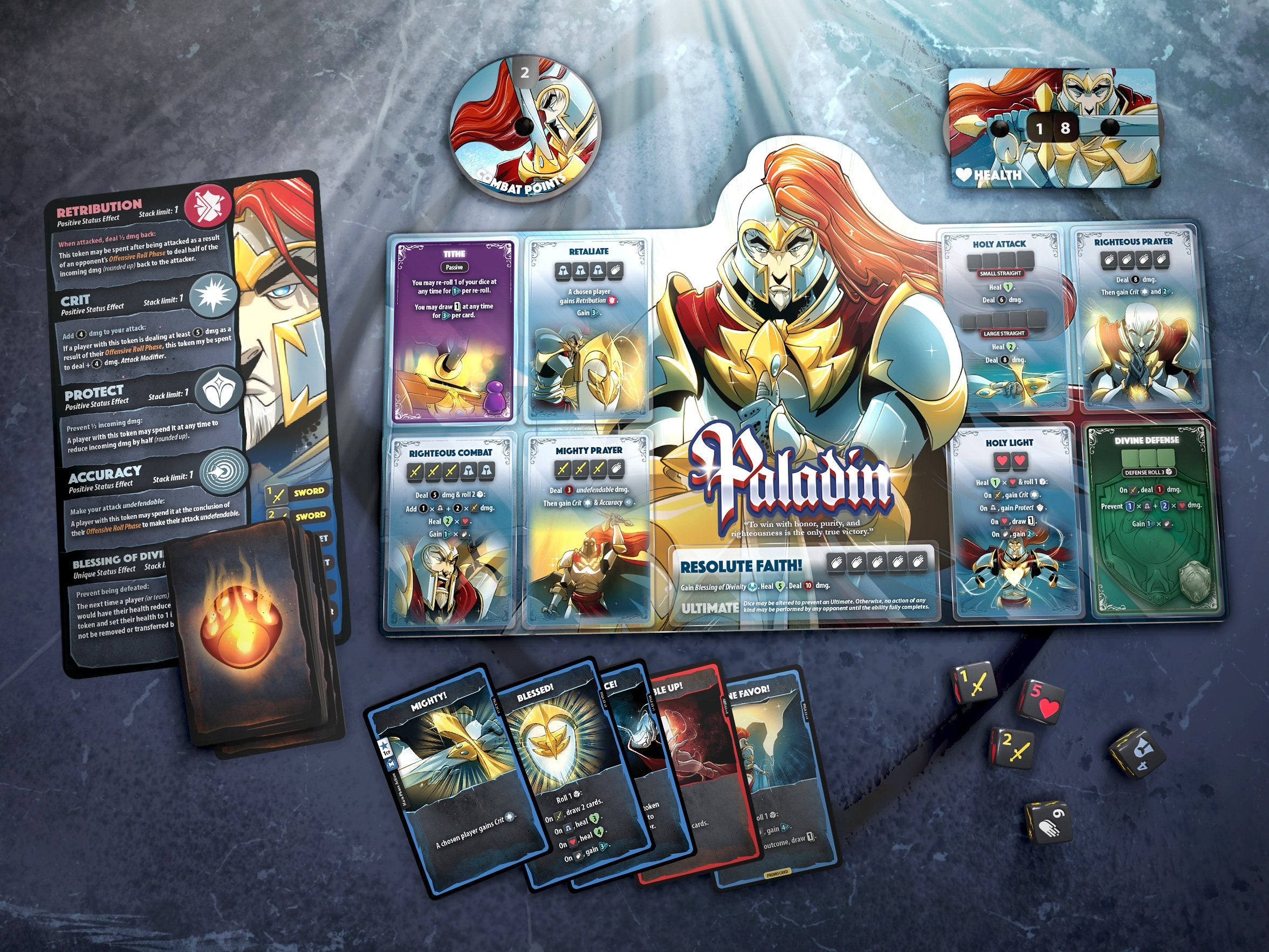 Image of Dice Throne Season 1 Rerolled: Monk Vs Paladin (Battle 2)
