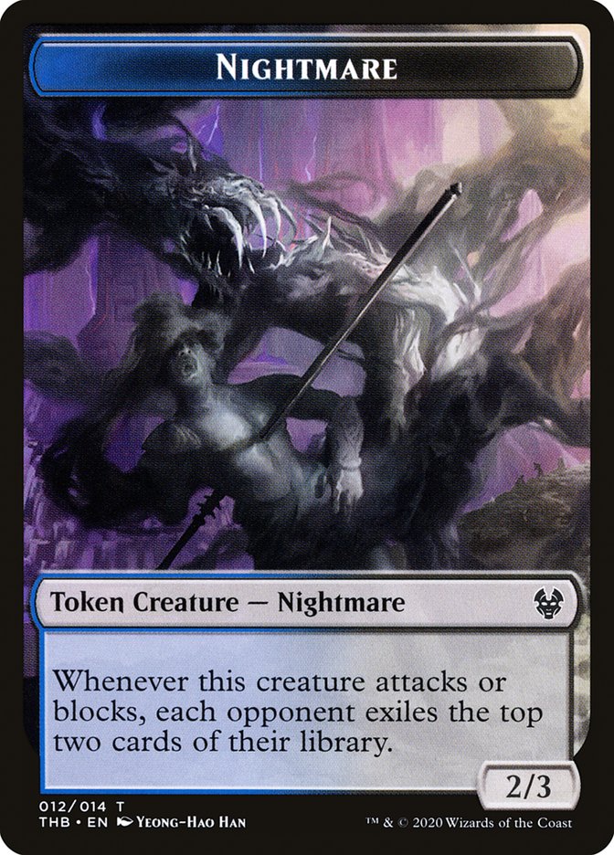 Image of Human Soldier // Nightmare Double-Sided Token [Theros Beyond Death Tokens]