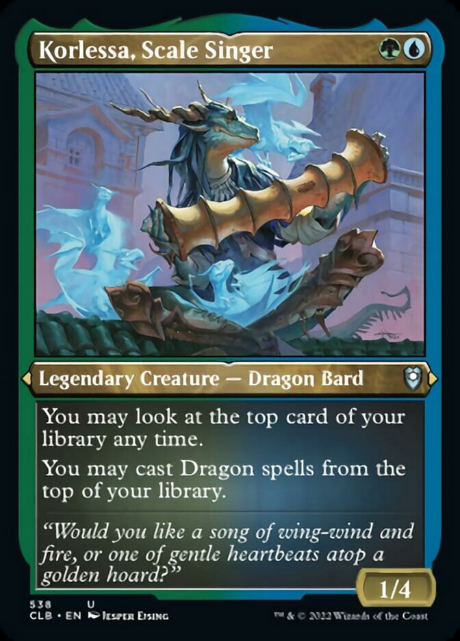 Image of Korlessa, Scale Singer (Foil Etched) [Commander Legends: Battle for Baldur's Gate]
