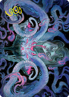 Image of Demonic Bargain Art Card (Gold-Stamped Signature) [Innistrad: Crimson Vow Art Series]
