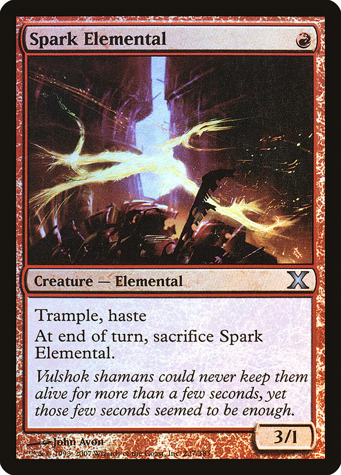Image of Spark Elemental (Premium Foil) [Tenth Edition]