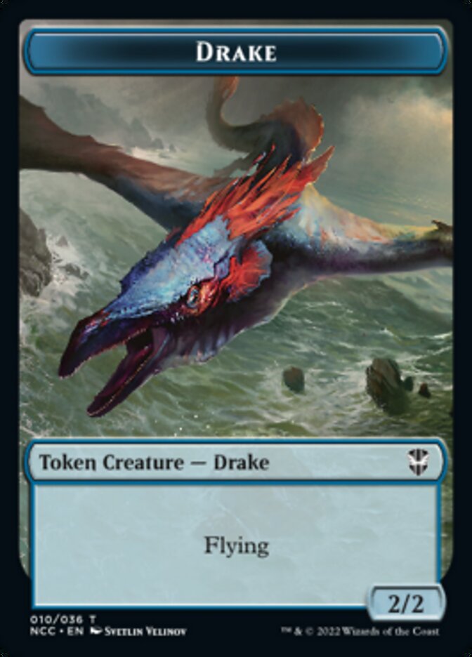 Image of Zombie // Drake Double-Sided Token [Streets of New Capenna Commander Tokens]