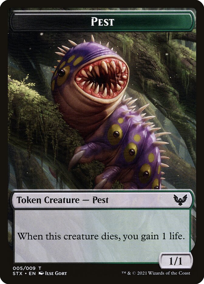 Image of Pest (005) // Blood (017) Double-Sided Token [Challenger Decks 2022 Tokens]