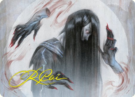 Image of Clawing Torment Art Card (Gold-Stamped Signature) [Kamigawa: Neon Dynasty Art Series]