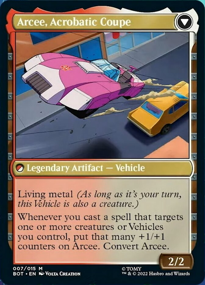 Image of Arcee, Sharpshooter // Arcee, Acrobatic Coupe [Transformers]