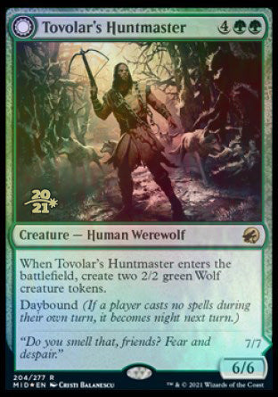 Image of Tovolar's Huntmaster // Tovolar's Packleader [Innistrad: Midnight Hunt Prerelease Promos]