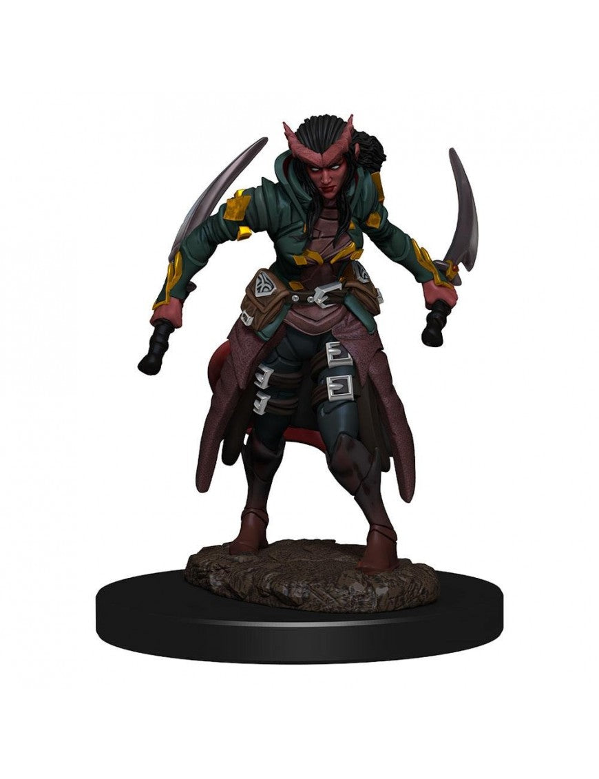 Image of Tiefling Rogue Female Premium Miniature - Icons of the Realms