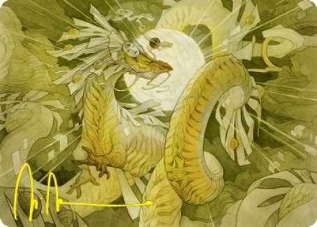 Image of Brilliant Restoration Art Card (Gold-Stamped Signature) [Kamigawa: Neon Dynasty Art Series]