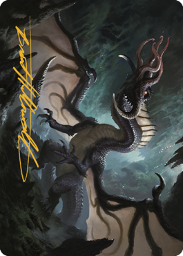 Image of Brainstealer Dragon Art Card (Gold-Stamped Signature) [Commander Legends: Battle for Baldur's Gate Art Series]