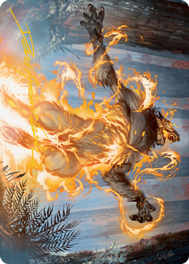 Image of Burn the Accursed Art Card (Gold-Stamped Signature) [Innistrad: Midnight Hunt Art Series]
