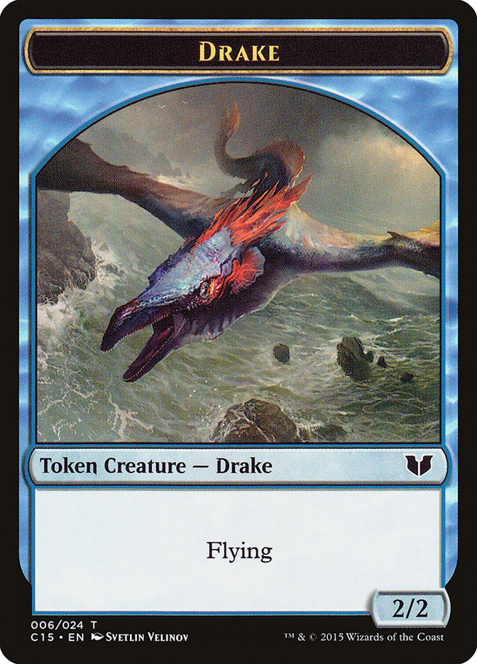 Image of Drake // Elemental (020) Double-Sided Token [Commander 2015 Tokens]