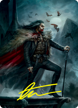 Image of Dracula, Blood Immortal Art Card (Gold-Stamped Signature) [Innistrad: Crimson Vow Art Series]