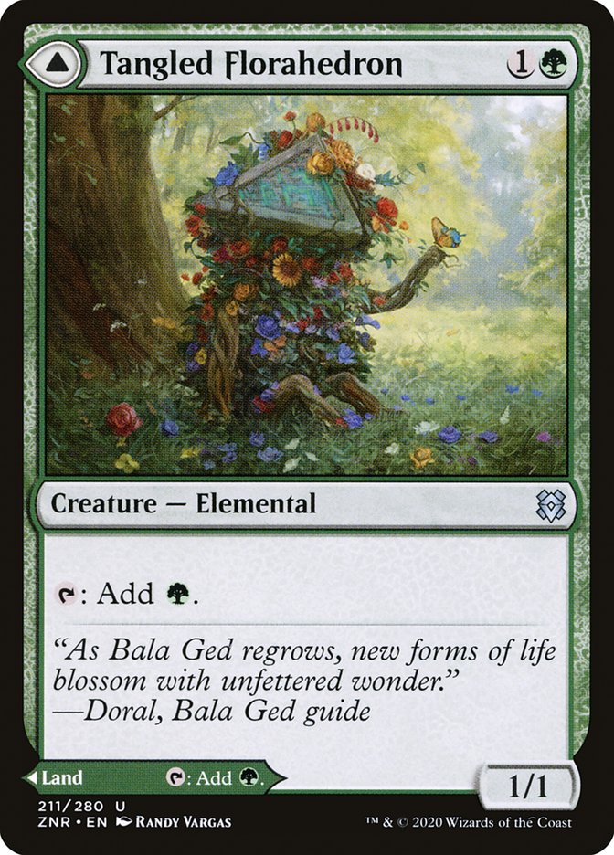 Image of Tangled Florahedron // Tangled Vale [Zendikar Rising]