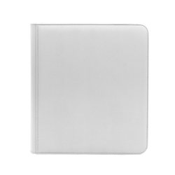 White Dex Zippered 12 Pocket Binder
