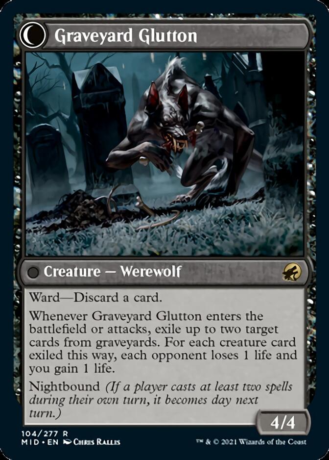 Image of Graveyard Trespasser // Graveyard Glutton [Innistrad: Midnight Hunt]