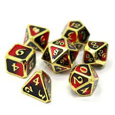 Image of Dark Arts Bloodbath 7pc RPG Set - Die Hard Metal Dice