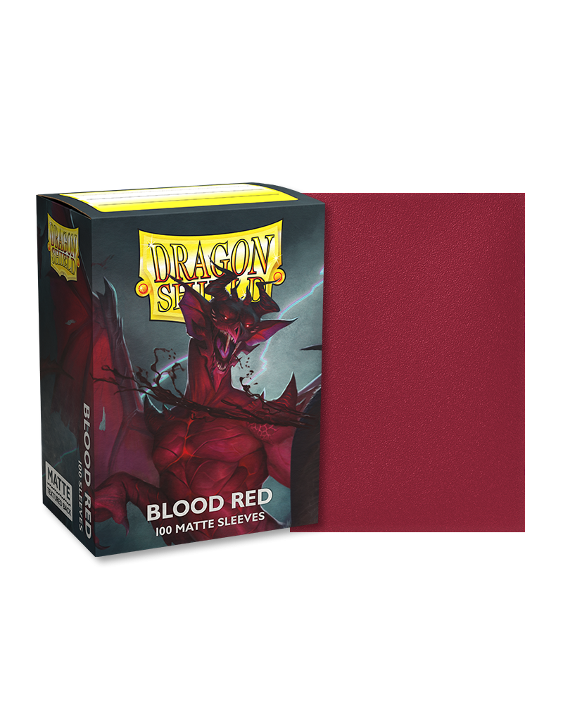 Image of Blood Red Matte Sleeves Dragon Shield (STANDARD)