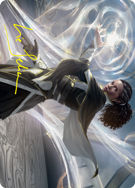 Image of Clever Lumimancer Art Card (Gold-Stamped Signature) [Strixhaven: School of Mages Art Series]