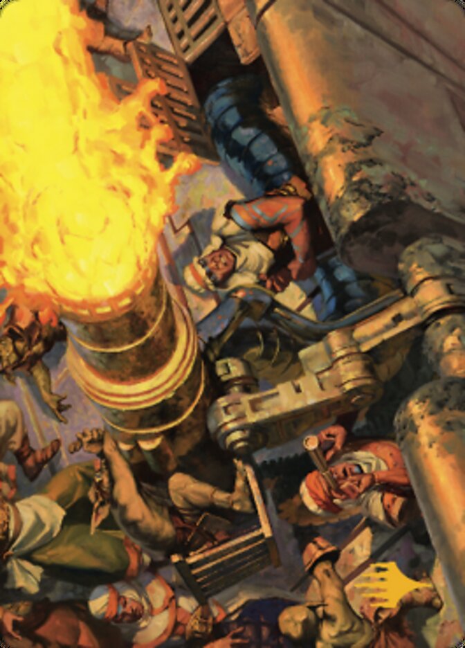 Image of Mana Cannons Art Card (Gold-Stamped Signature) [Dominaria United Art Series]