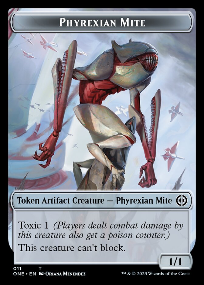 Image of Phyrexian Mite (011) // Phyrexian Germ Double-Sided Token [Phyrexia: All Will Be One Commander Tokens]