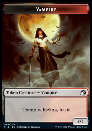 Image of Wolf // Vampire Double-Sided Token [Innistrad: Midnight Hunt Tokens]