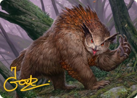Image of Owlbear Art Card (Gold-Stamped Signature) [Dungeons & Dragons: Adventures in the Forgotten Realms Art Series]