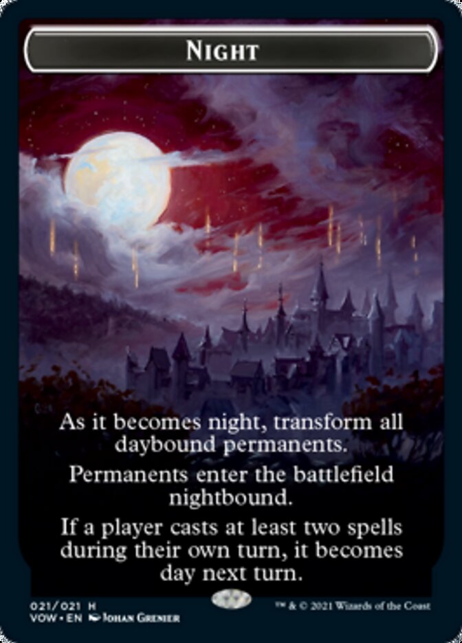 Image of Day // Night Double-Sided Token [Innistrad: Crimson Vow Tokens]