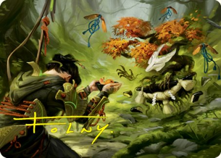 Image of Commune with Spirits Art Card (Gold-Stamped Signature) [Kamigawa: Neon Dynasty Art Series]