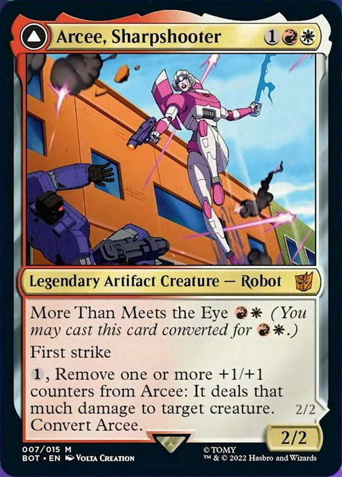 Image of Arcee, Sharpshooter // Arcee, Acrobatic Coupe [Transformers]