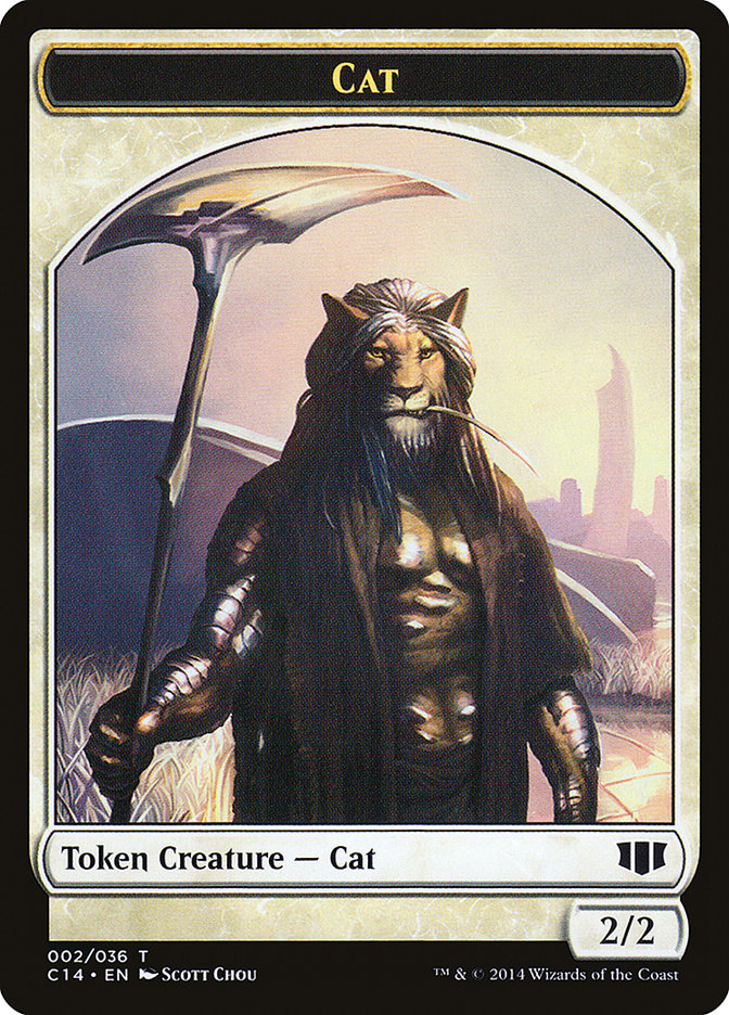 Image of Angel // Cat Double-Sided Token [Commander 2014 Tokens]