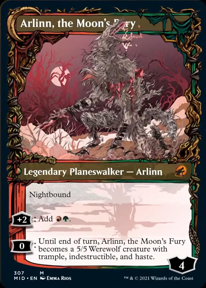 Image of Arlinn, the Pack's Hope // Arlinn, the Moon's Fury (Showcase Equinox) [Innistrad: Midnight Hunt]
