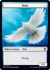 Image of Bird (001) // Soldier Double-Sided Token [Kaldheim Commander Tokens]