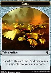 Image of Gold // Cat Dragon Double-Sided Token [Commander 2017 Tokens]
