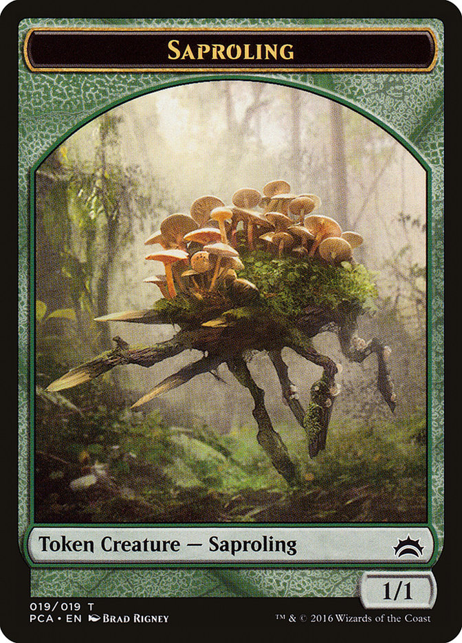 Image of Beast // Saproling Double-Sided Token [Planechase Anthology Tokens]