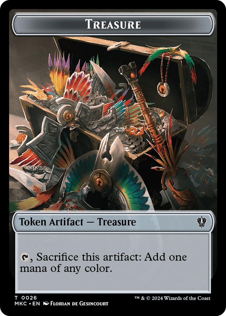 Image of Gold // Treasure Double-Sided Token [Murders at Karlov Manor Commander Tokens]