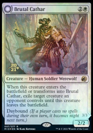 Image of Brutal Cathar // Moonrage Brute [Innistrad: Midnight Hunt Prerelease Promos]