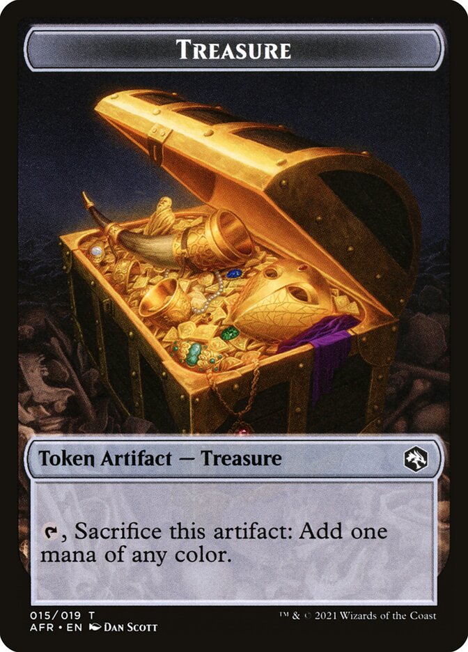 Image of Wolf (014) // Treasure (015) Double-Sided Token [Challenger Decks 2022 Tokens]