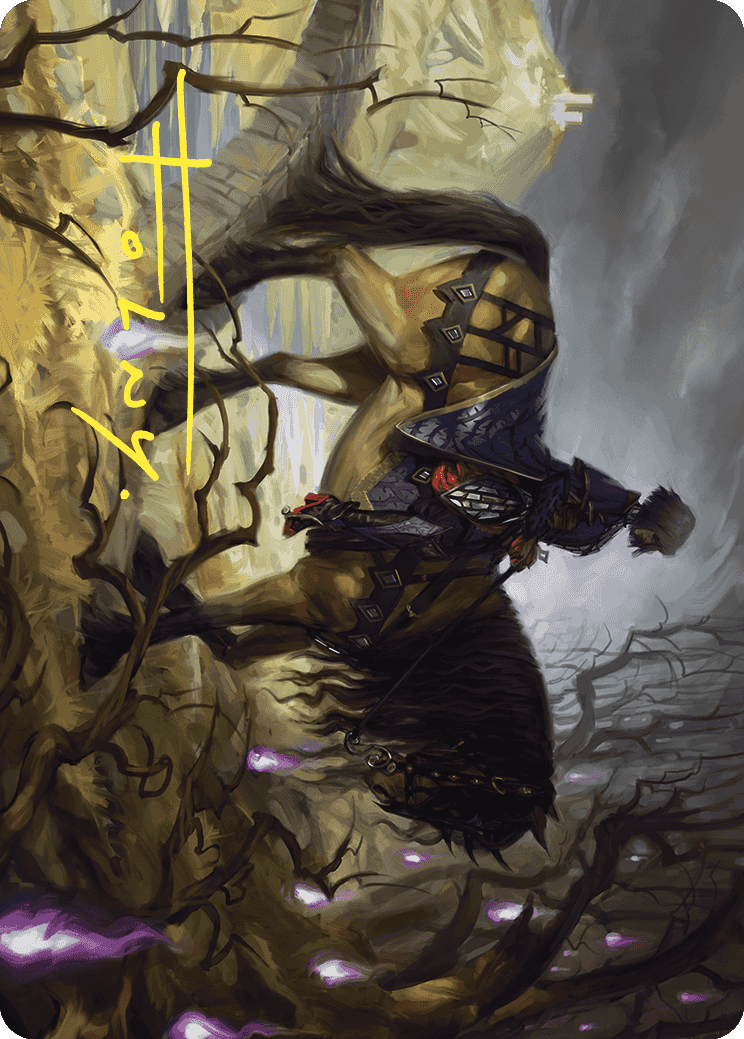 Image of Rowan's Grim Search Art Card (Gold-Stamped Signature) [Wilds of Eldraine Art Series]
